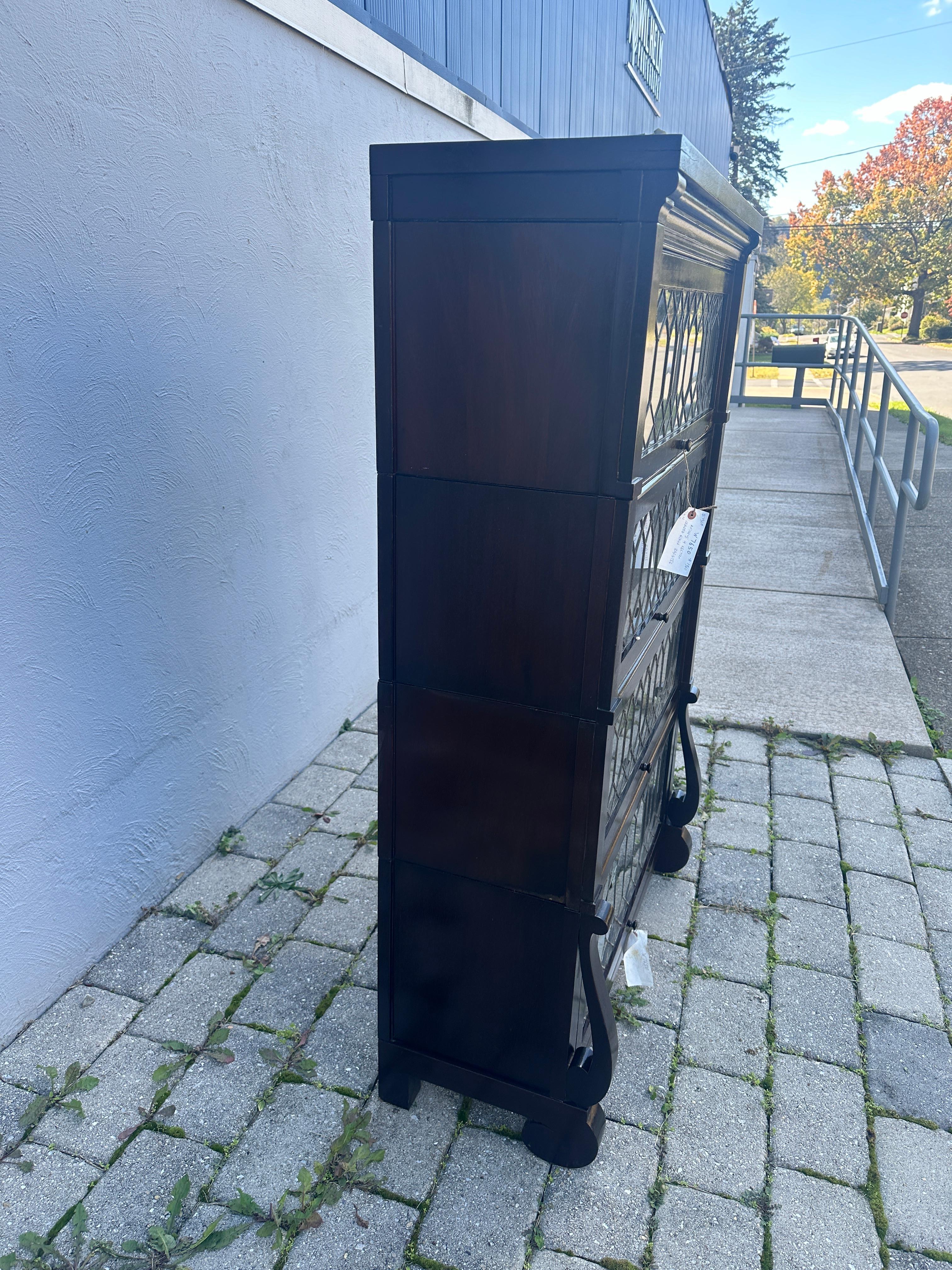 Glass SUPERB Antique Barrister Bookcase by Michigan Chair Company from Early 1900s.