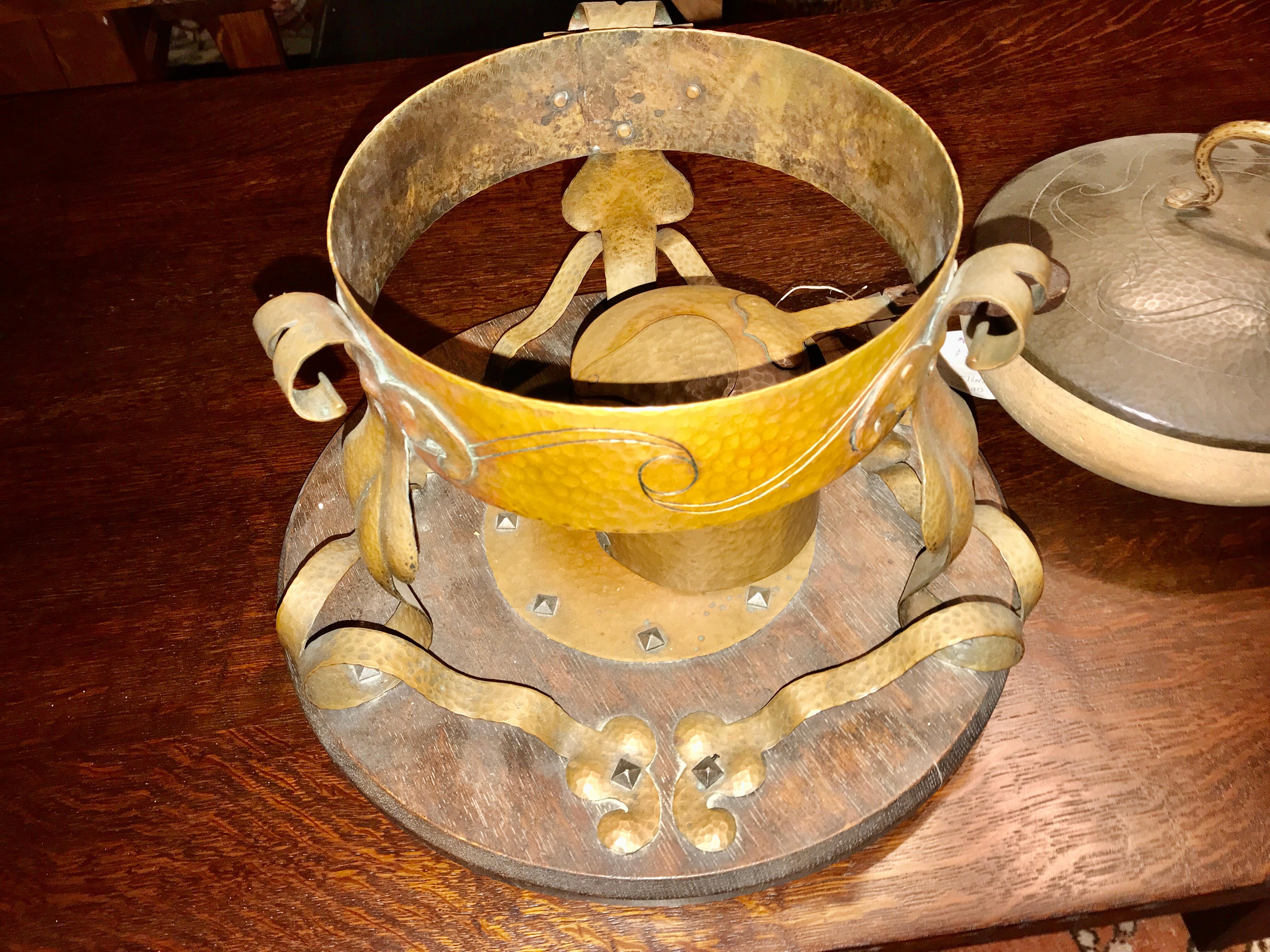 Superbe plat antique Benedict Studio Chafing  l'époque de stickley   W4818 en vente 5