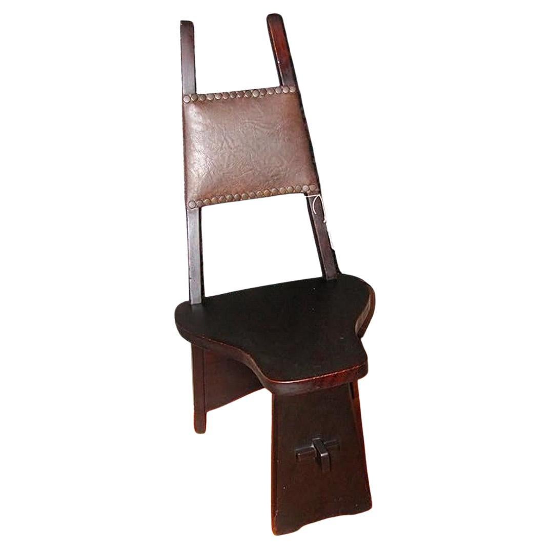 SUPERB Antique Charles Limbert Hall Chair - Stickley Era - W2232