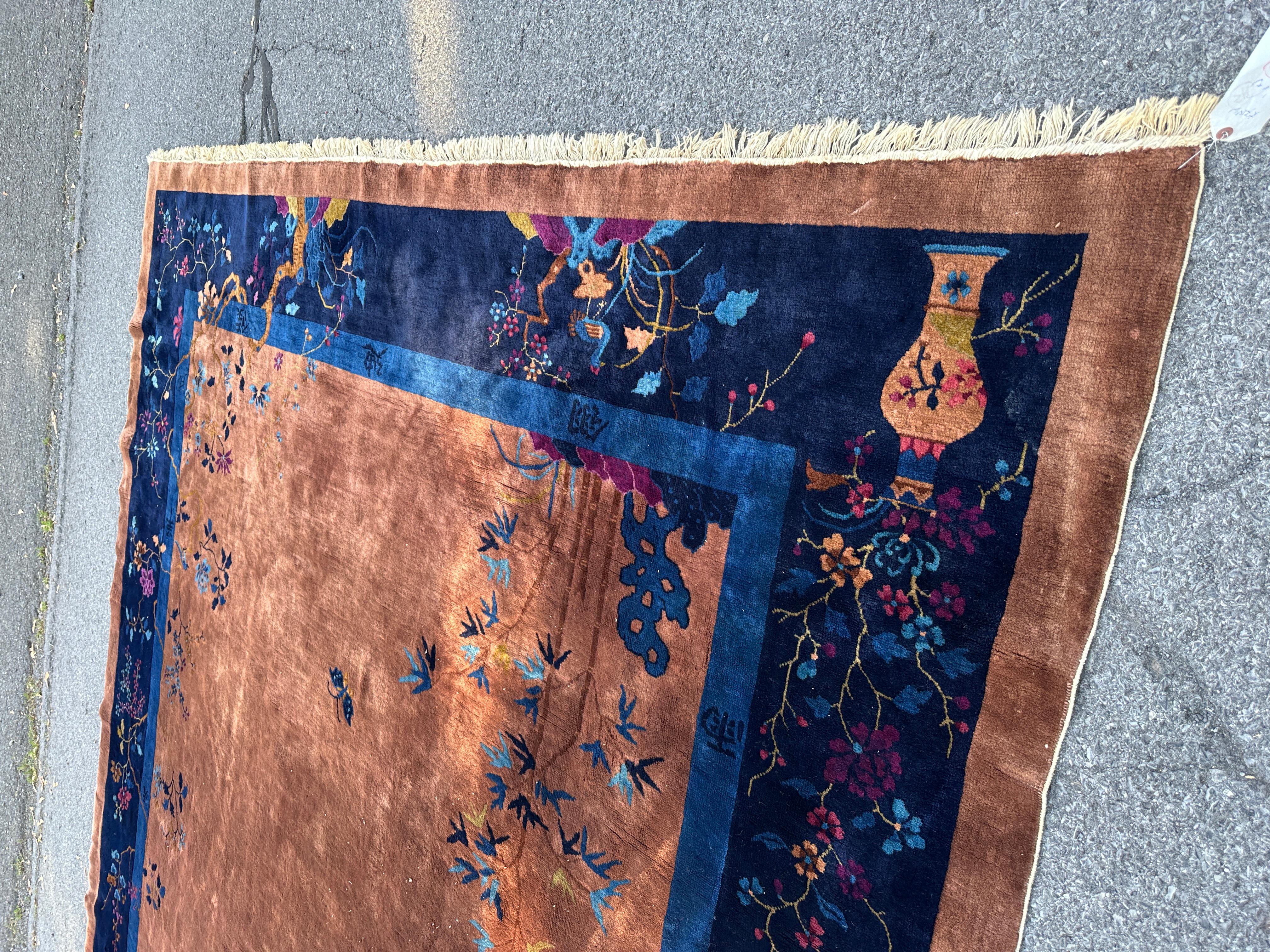 SUPERB Antique Chinese Art Deco Rug circa 1930s    MUST  SELL          MUST SELL For Sale 7