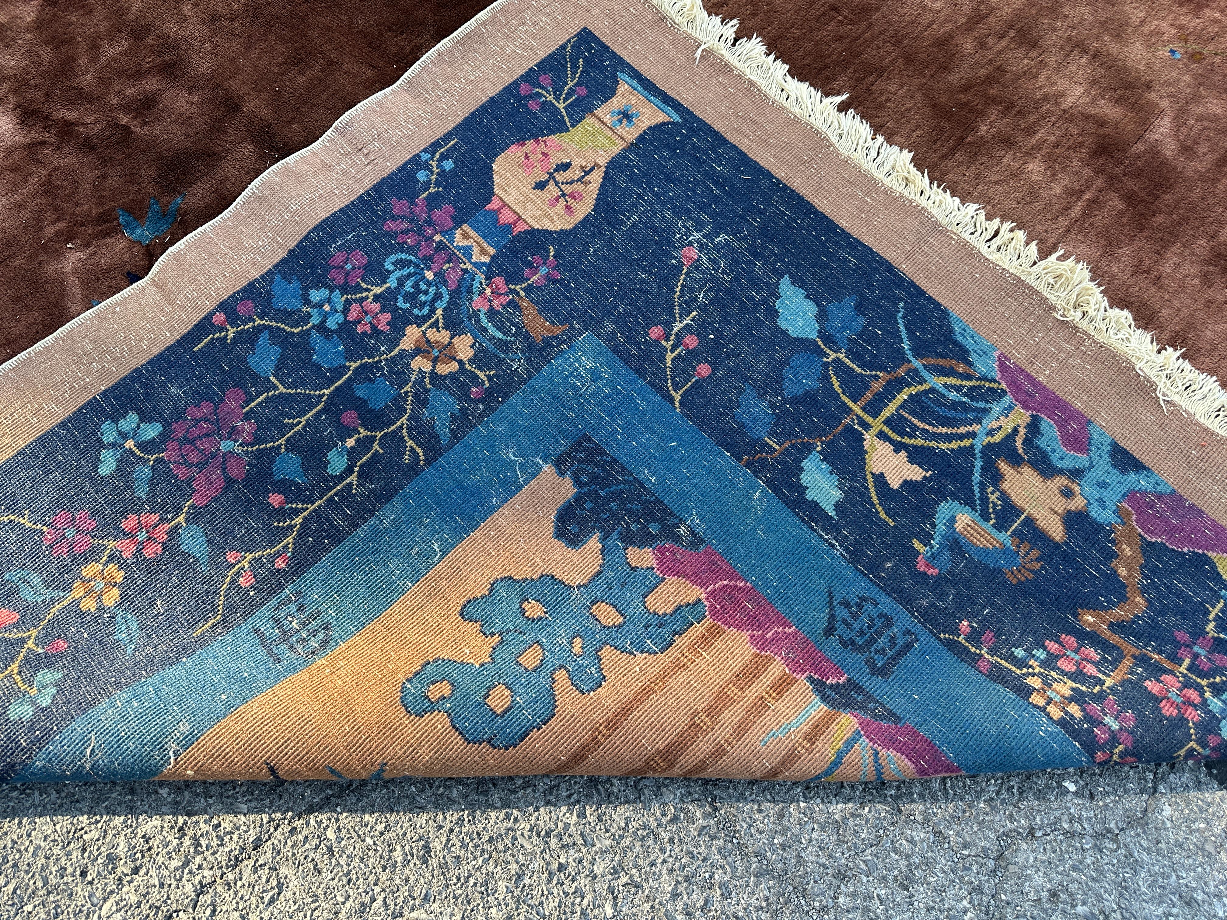 SUPERB Antique Chinese Art Deco Rug circa 1930s    MUST  SELL          MUST SELL For Sale 4