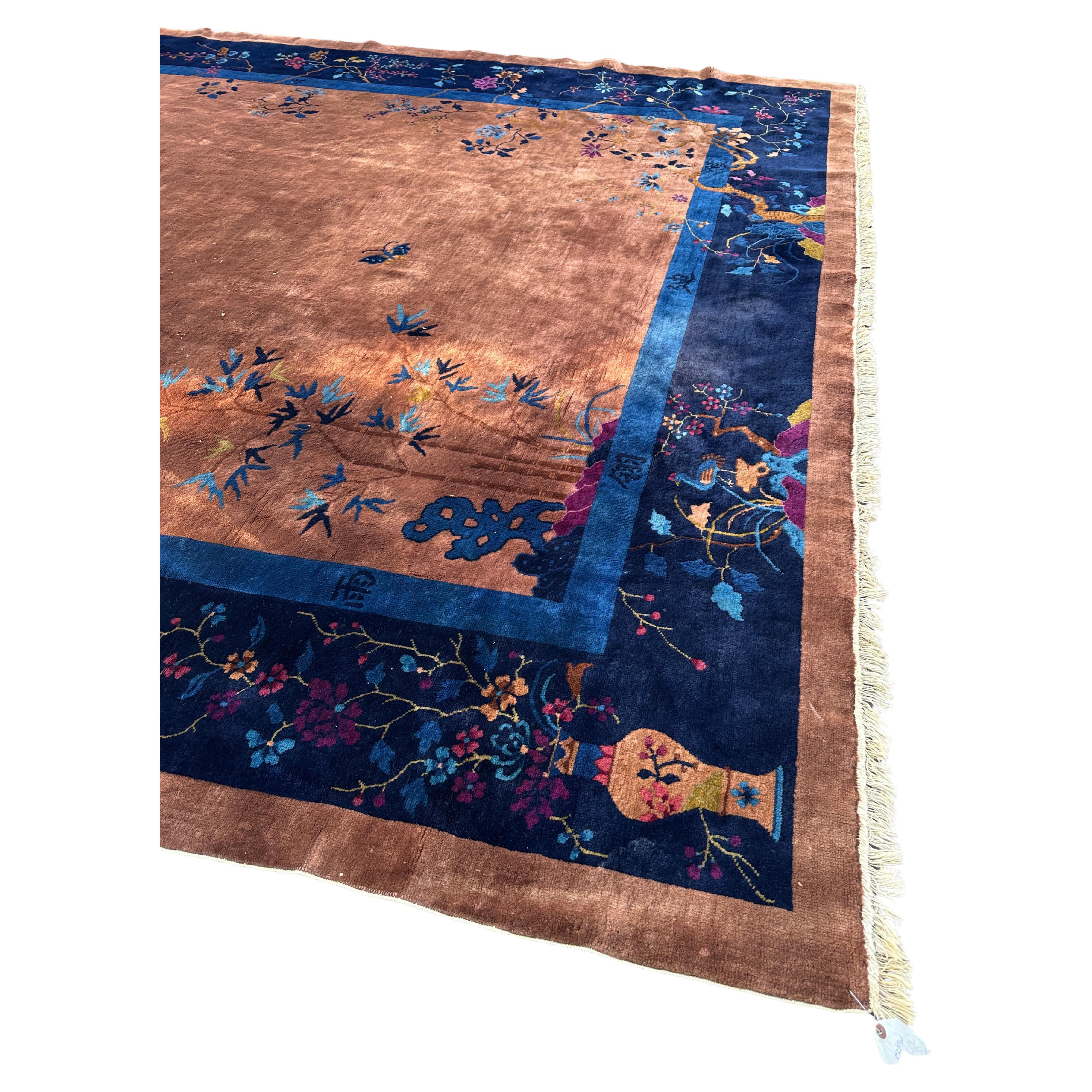 SUPERB Antiker chinesischer Art Deco Teppich circa 1930s    MUSS  VERKAUFEN          MUSS VERKAUFT WERDEN