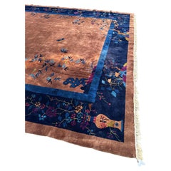 SUPERBLA Alfombra china antigua Art Decó de los años 30    DEBE  VENDER          DEBE VENDER