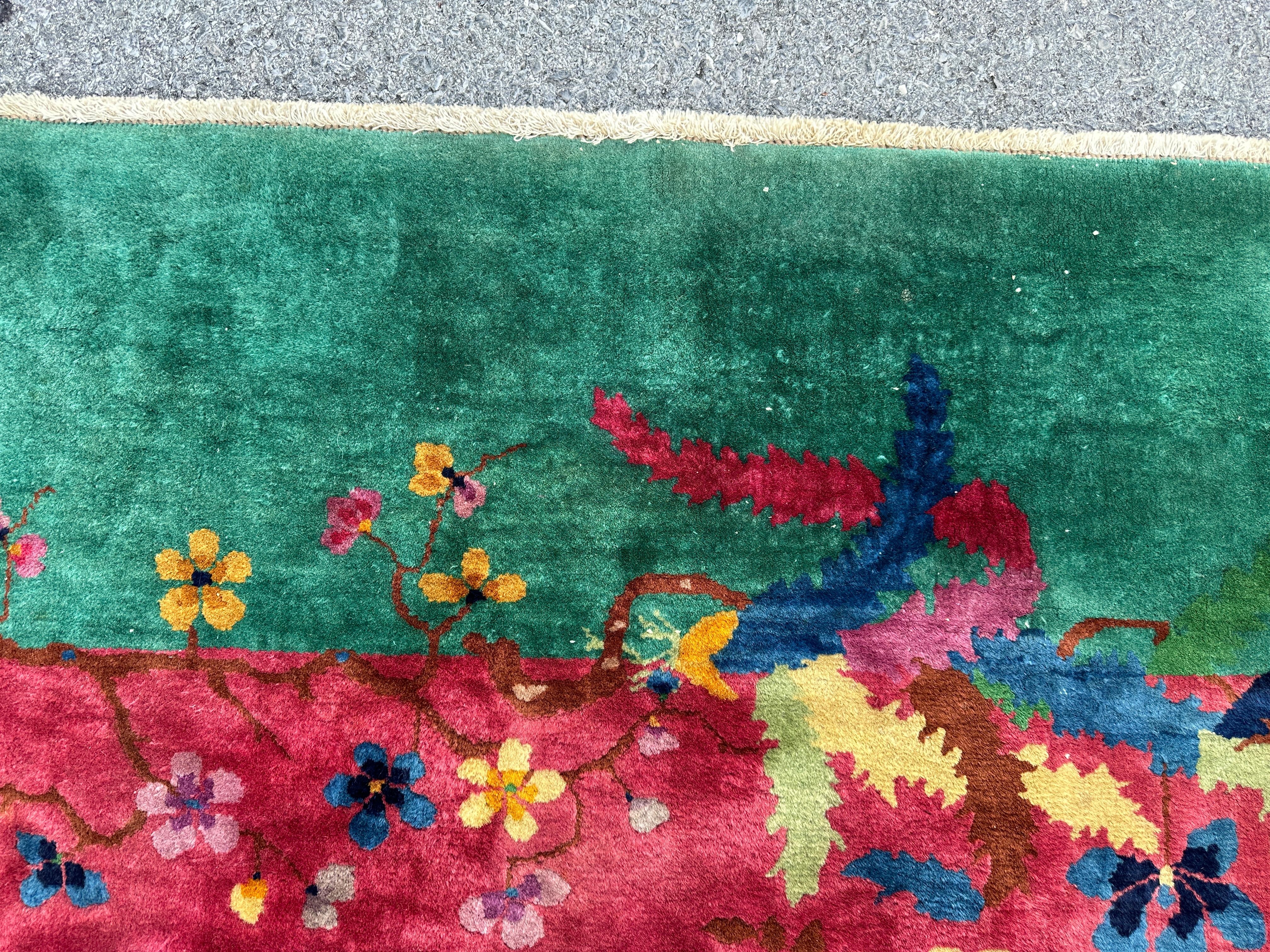 SUPERB Antique Chinese Art Deco Rug circa 1930s - RR4671 9