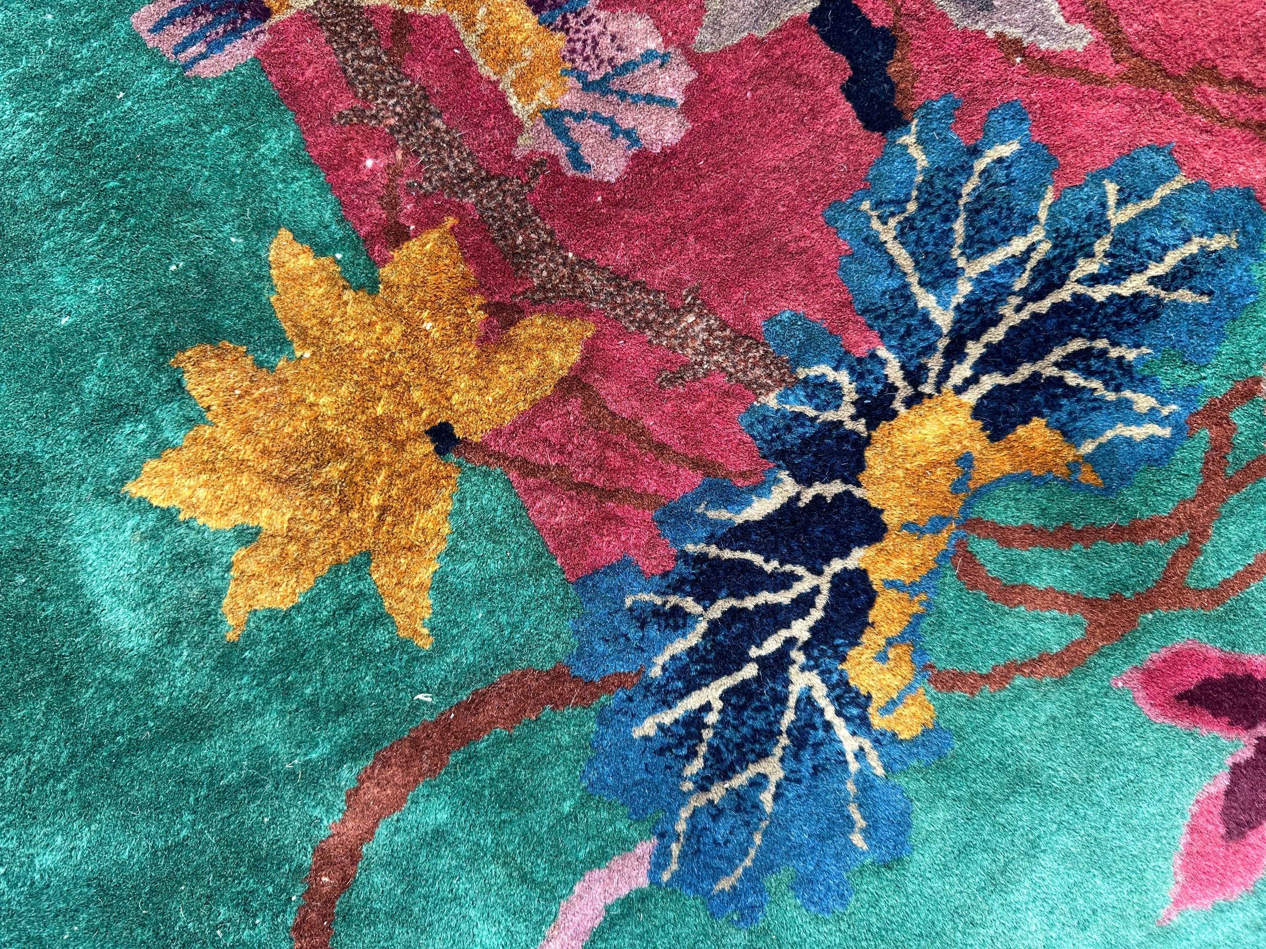 SUPERB Antique Chinese Art Deco Rug circa 1930s - RR4671 In Good Condition In Shamokin Dam, PA