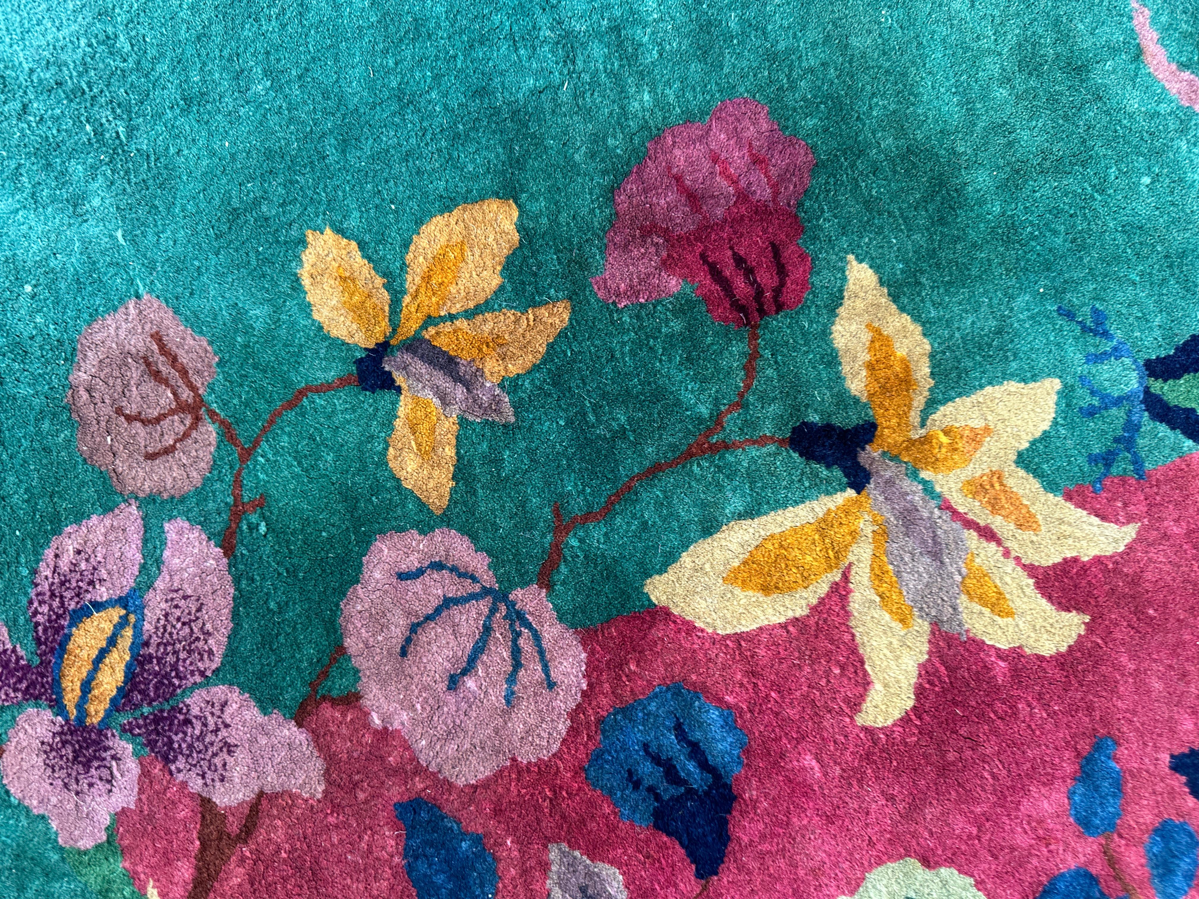SUPERB Antique Chinese Art Deco Rug circa 1930s - RR4671 1