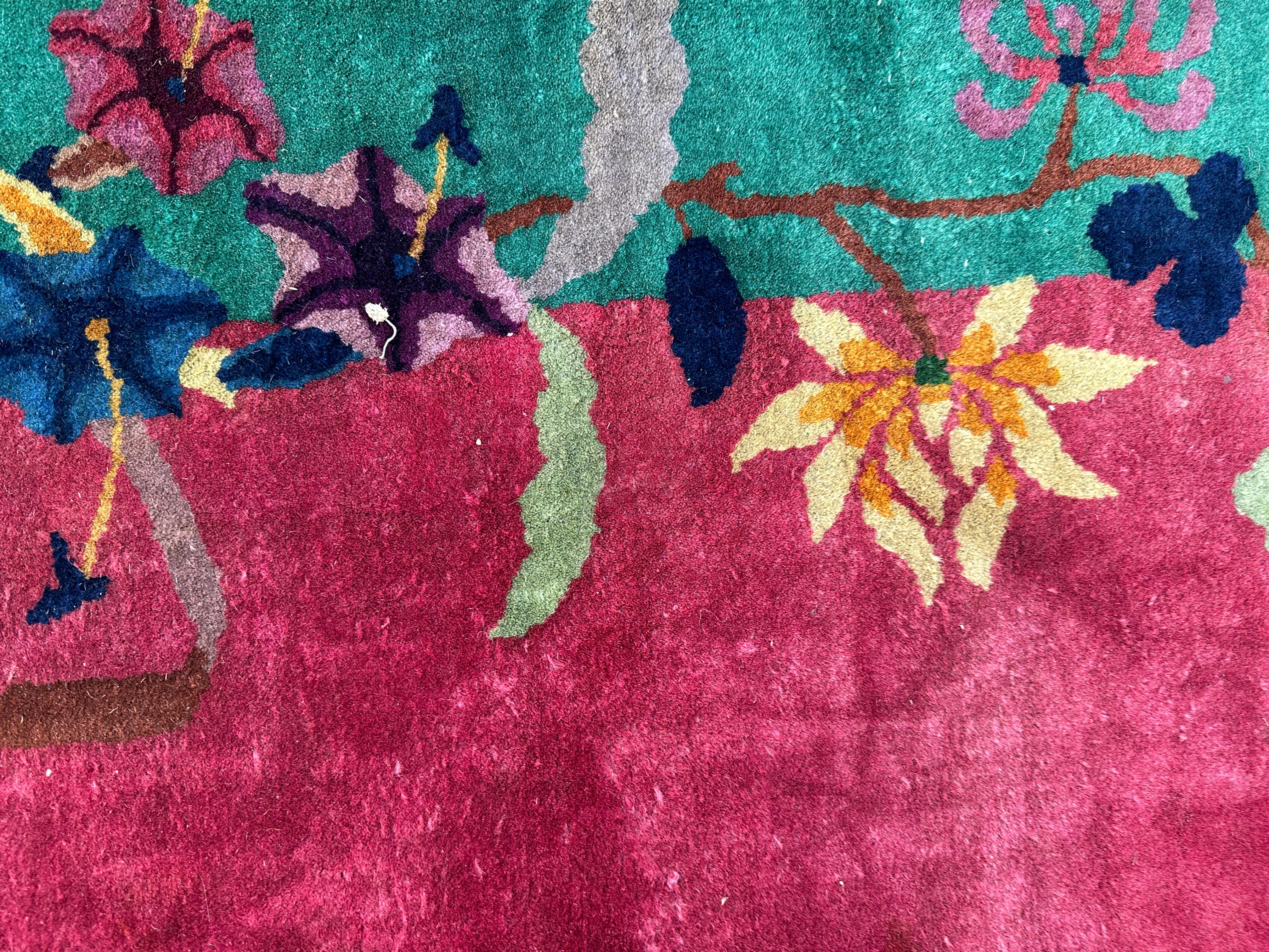 SUPERB Antique Chinese Art Deco Rug circa 1930s - RR4671 2