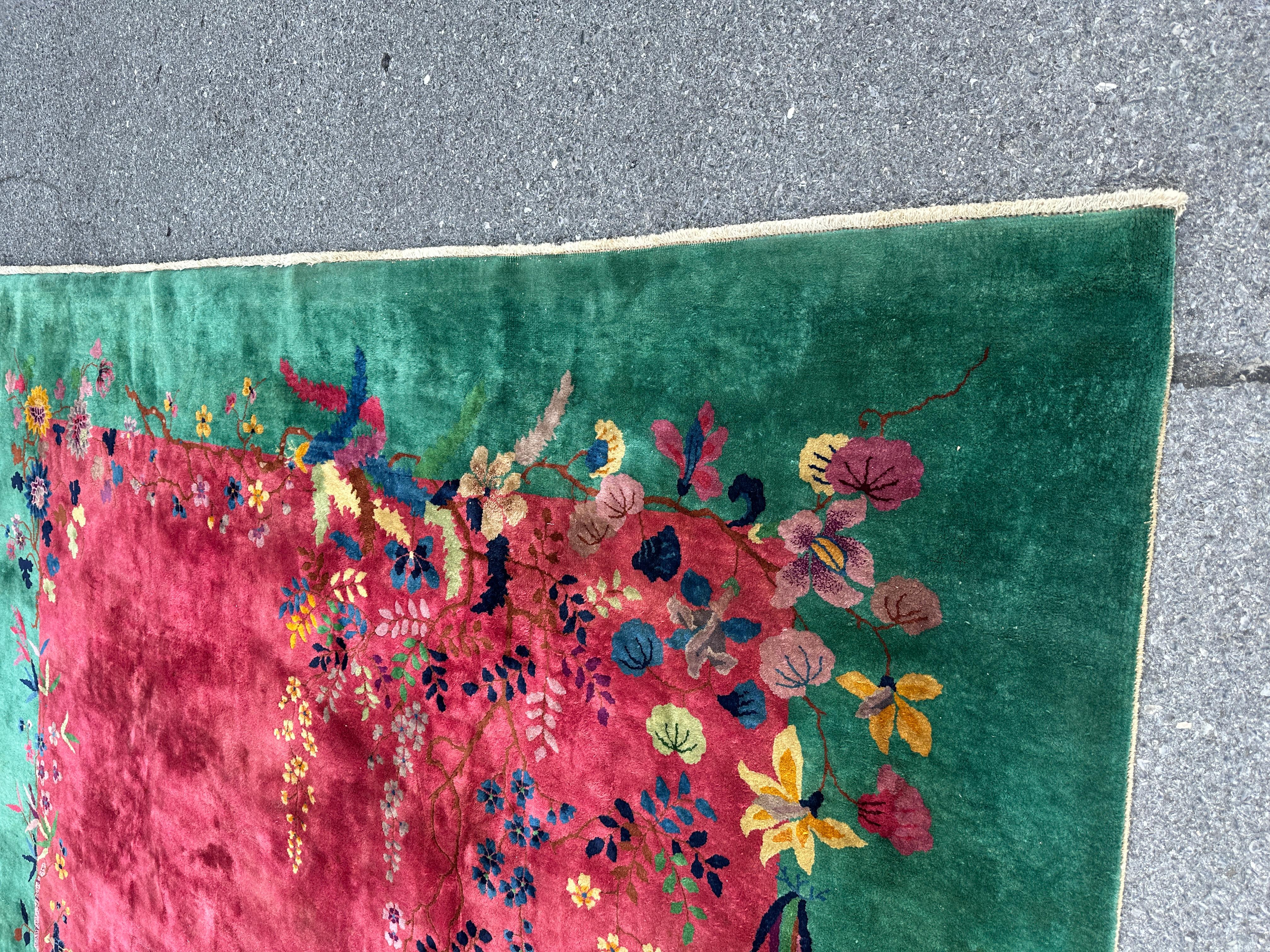 SUPERB Antique Chinese Art Deco Rug circa 1930s - RR4671 4