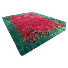 SUPERB Antique Chinese Art Deco Rug circa 1930s - RR4671