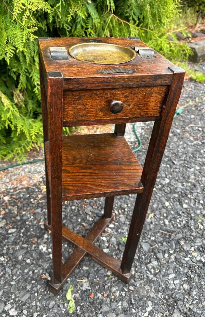 SUPERB Antiker Cushman Arts and Craft Stand, ca. 1910, Stickley Ära - W7764 3