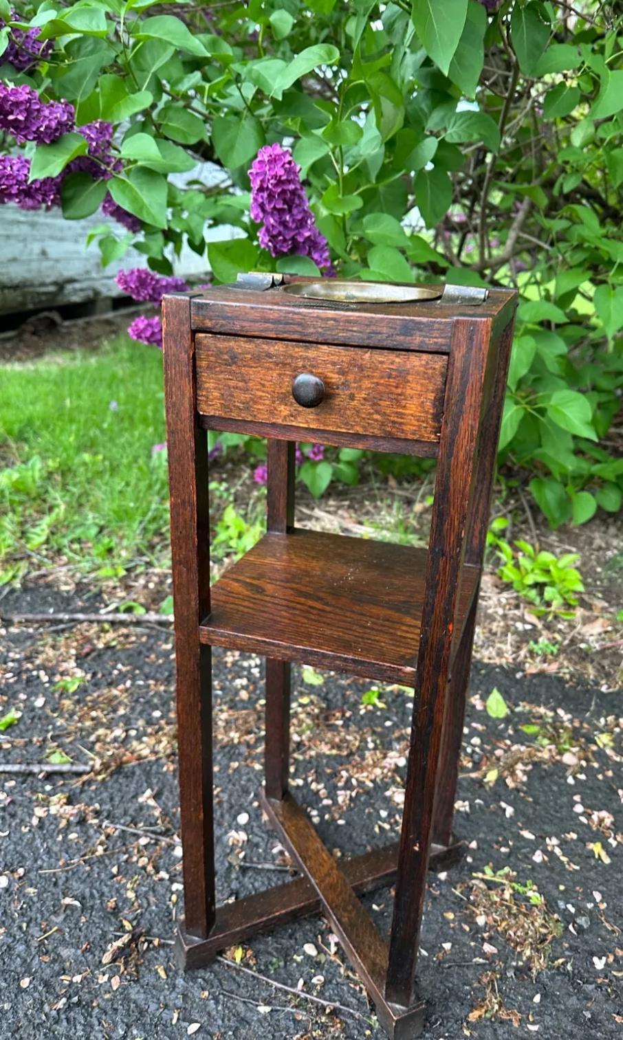 SUPERB Antiker Cushman Arts and Craft Stand, ca. 1910, Stickley Ära - W7764 9