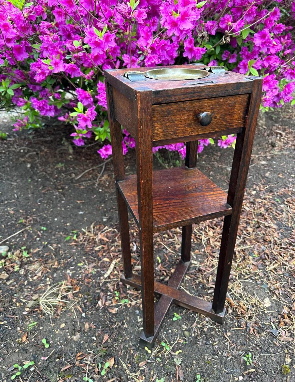SUPERB Antiker Cushman Arts and Craft Stand, ca. 1910, Stickley Ära - W7764 11