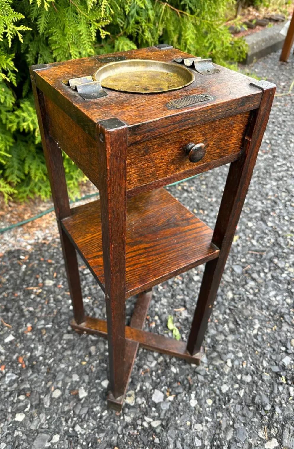 SUPERB Antiker Cushman Arts and Craft Stand, ca. 1910, Stickley Ära - W7764 (Arts and Crafts)