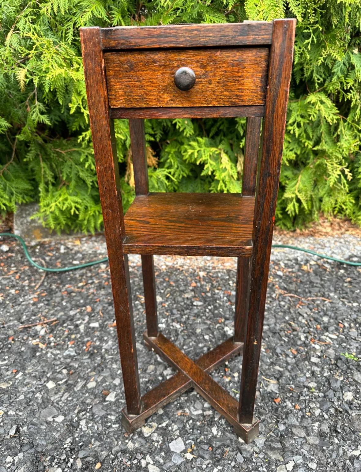 SUPERB Antiker Cushman Arts and Craft Stand, ca. 1910, Stickley Ära - W7764 2