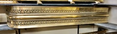 Superb Antique English Geo. IV Early 19th C. Pierced Brass Fireplace Fender