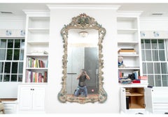Superb Antique European Paint Decorated Mirror