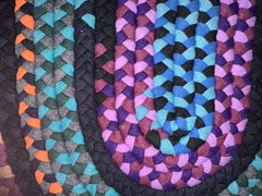 SUPERB Folk Art American Braided Rug from Berks County, PA, USA - RR5143 SALE