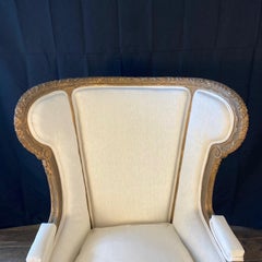 Superb Antique French Louis XVI Armchair or Bergere with New Upholstery