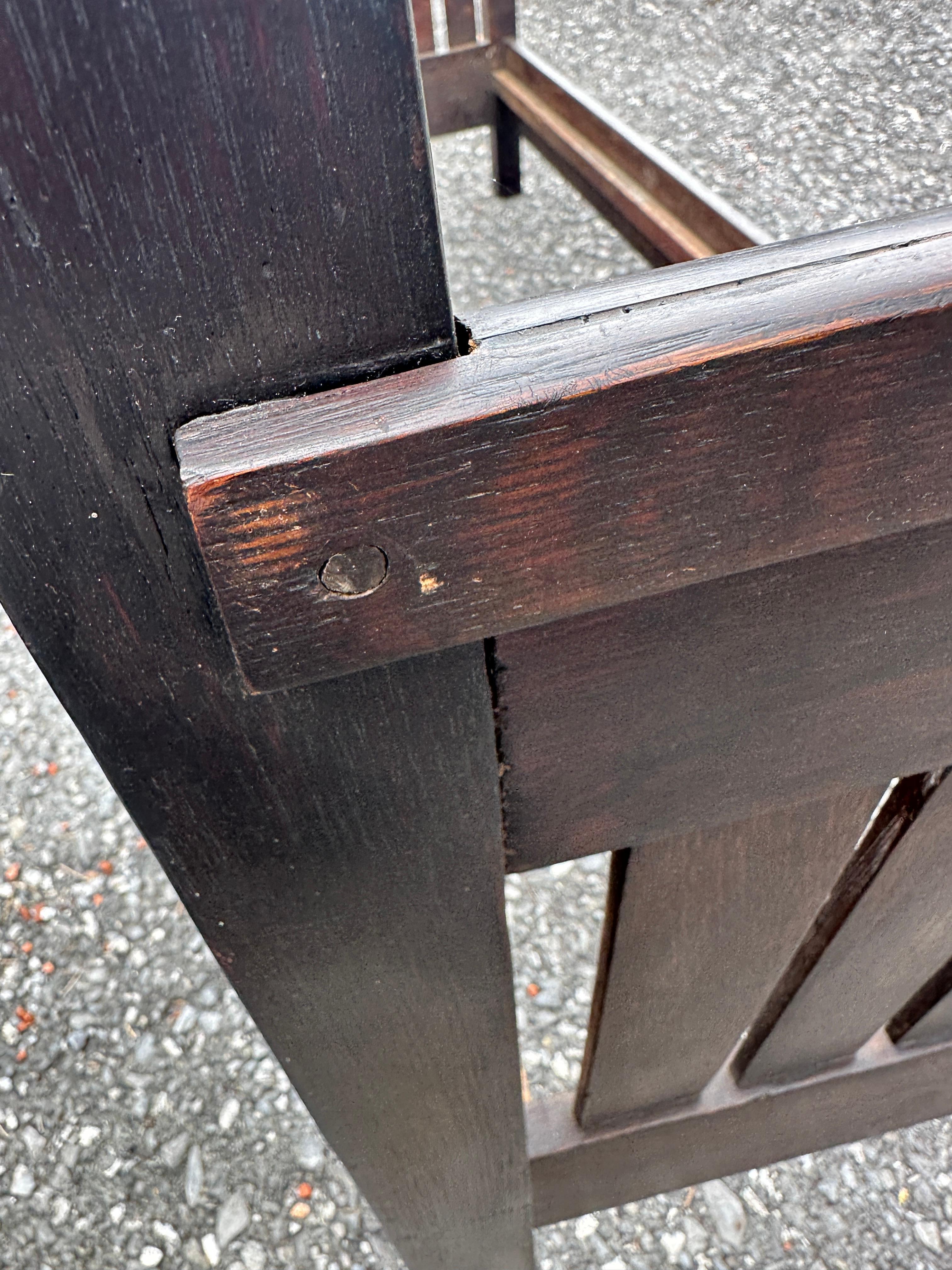 SUPERB Antike   GUSTAV STICKLEY   Armlehne um 1909 - W7539 SALE  VERKAUF im Angebot 5