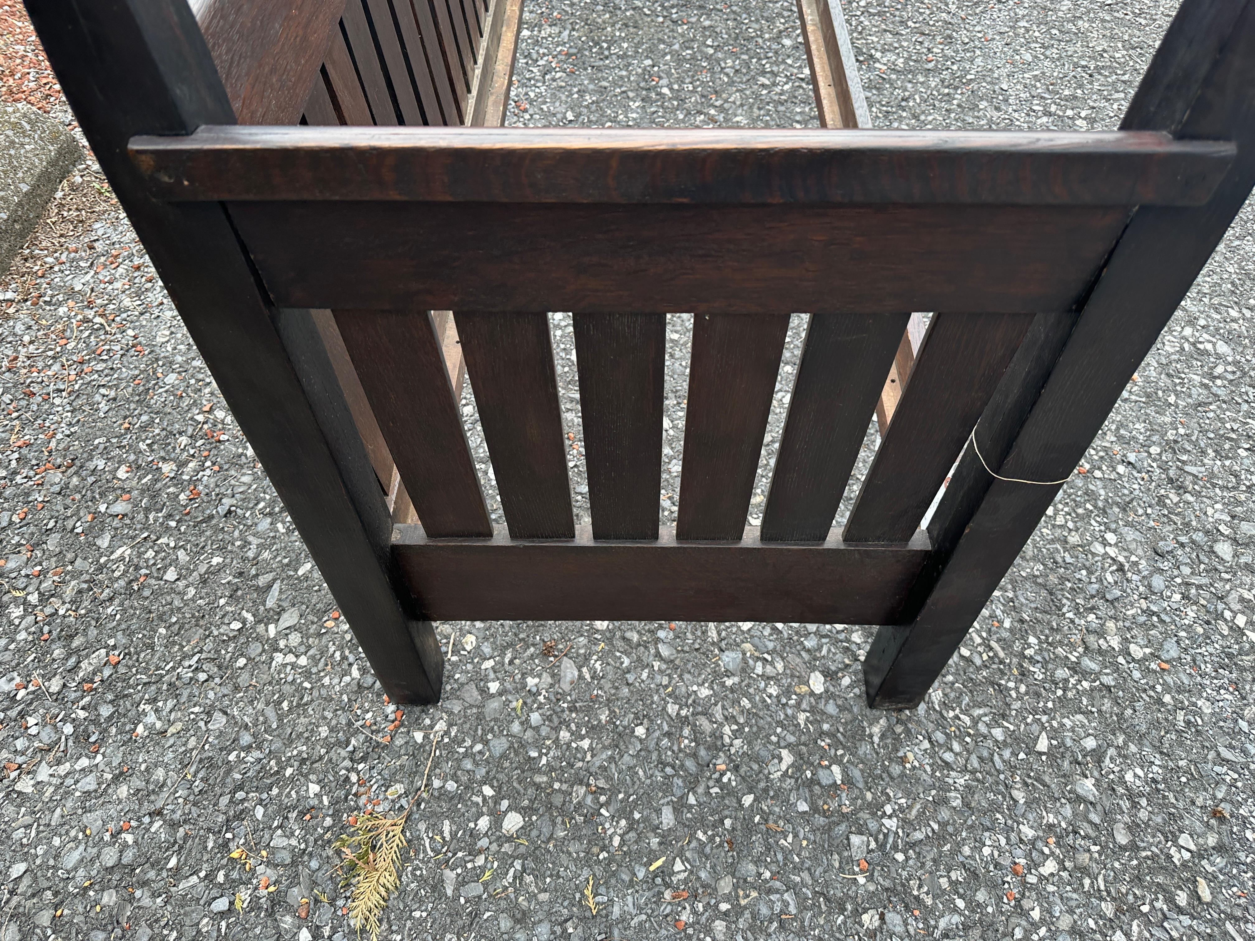 SUPERB Antike   GUSTAV STICKLEY   Armlehne um 1909 - W7539 SALE  VERKAUF im Angebot 6