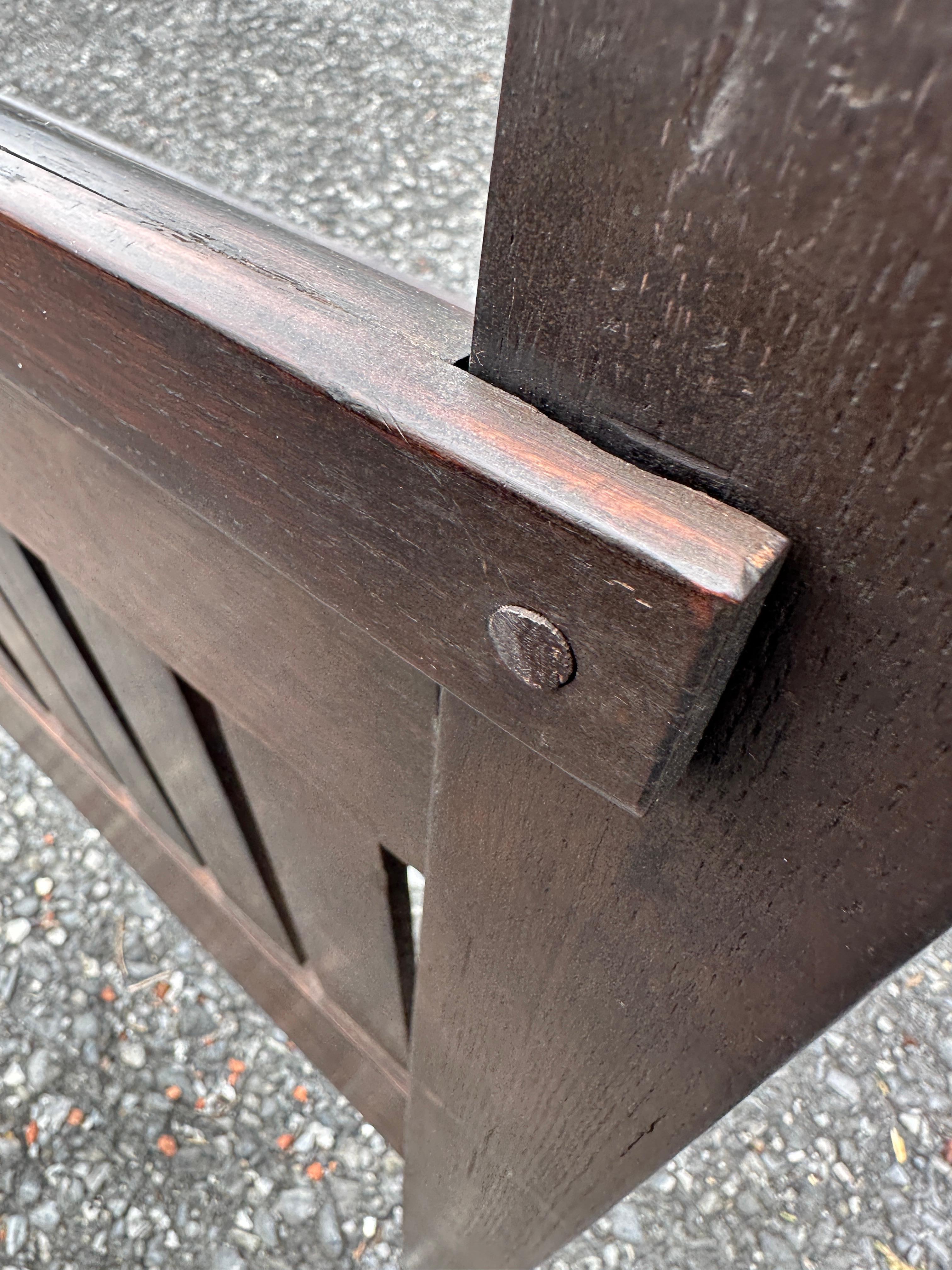SUPERB Antike   GUSTAV STICKLEY   Armlehne um 1909 - W7539 SALE  VERKAUF im Angebot 10