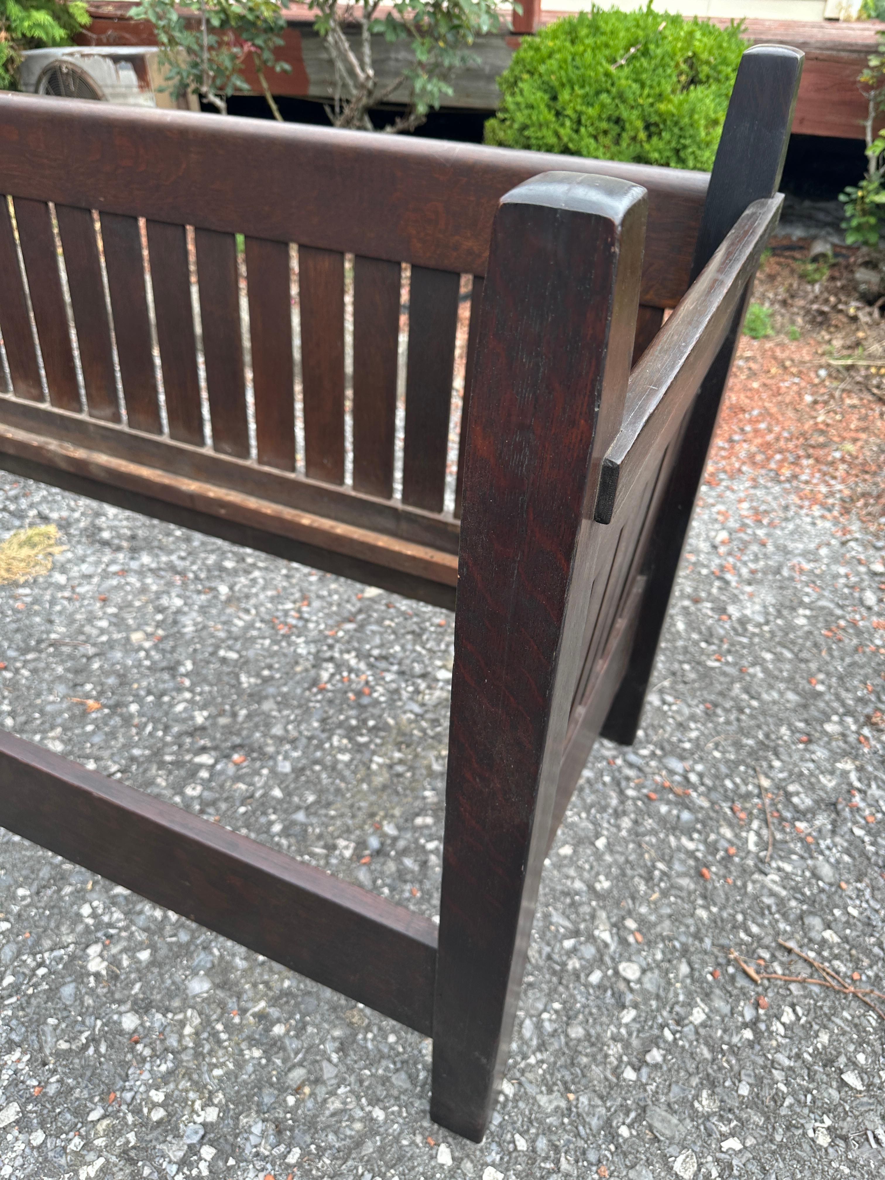 SUPERB Antike   GUSTAV STICKLEY   Armlehne um 1909 - W7539 SALE  VERKAUF im Angebot 12