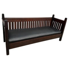 SUPERB Antique   GUSTAV STICKLEY   Arm Settle circa 1909 - W7539 SALE  SALE