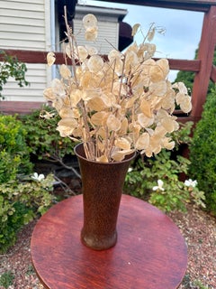 SUPERB Antique Gustav Stickley Hammered Copper Vase - W4444