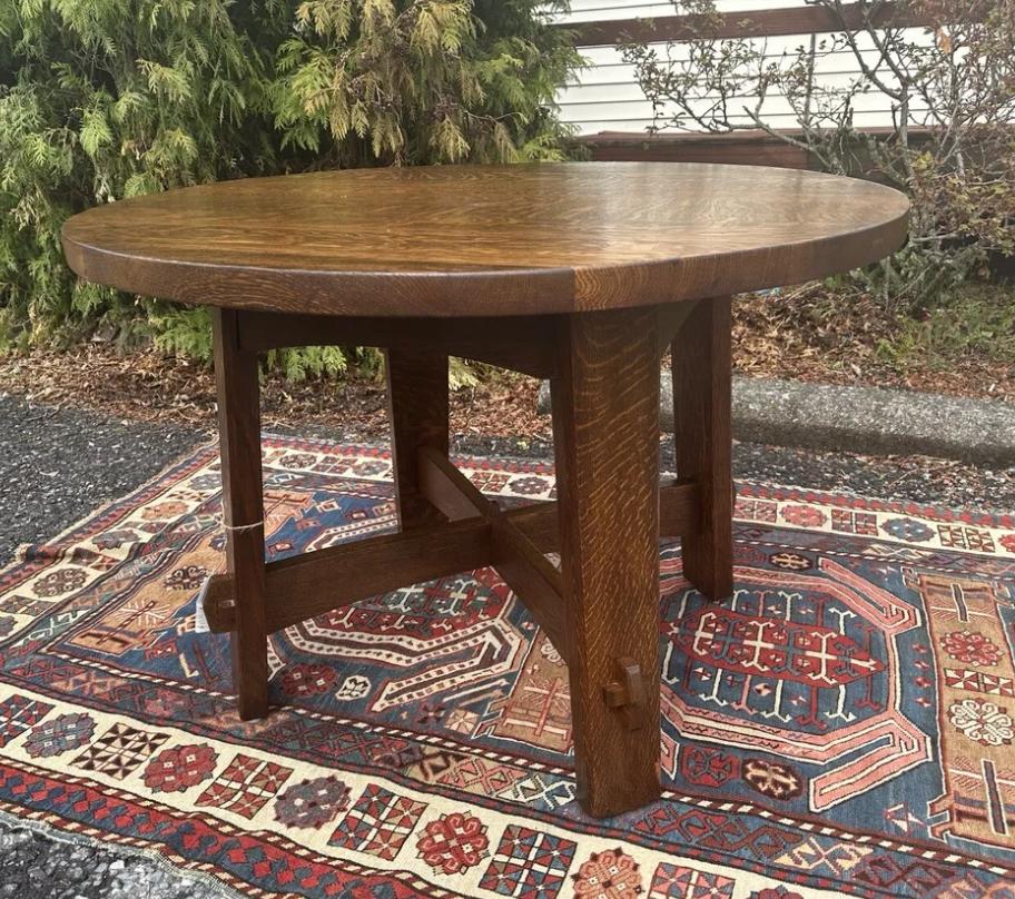 SUPERBE Table ancienne Gustav Stickley circa 1907 - W7021               MUST  VENDRE Bon état - En vente à Shamokin Dam, PA