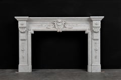 Superbe manteau de cheminée ancien Louis XVI