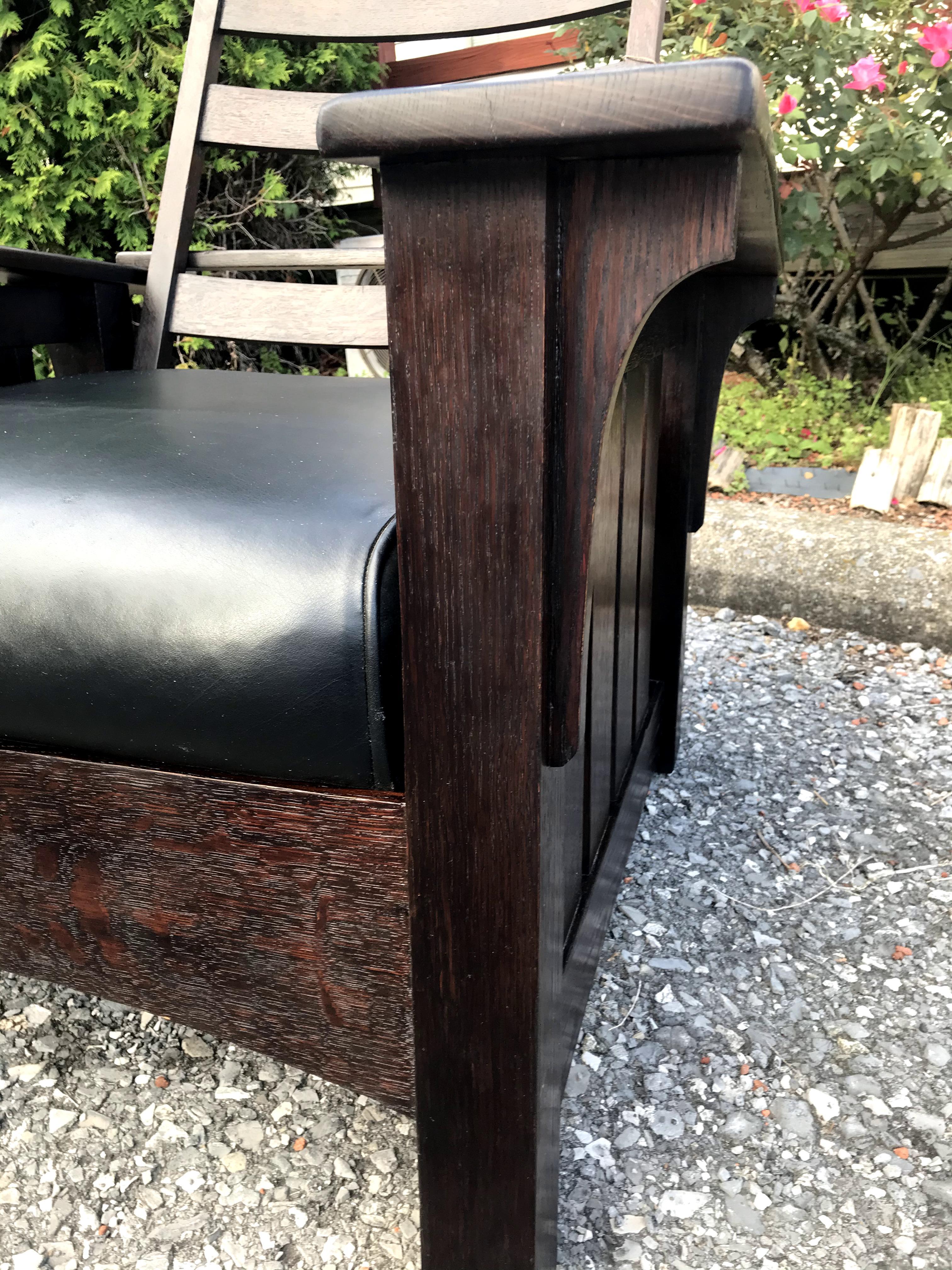 Superb Antique Morris Chair by Sikes Chair Co. For Sale 3