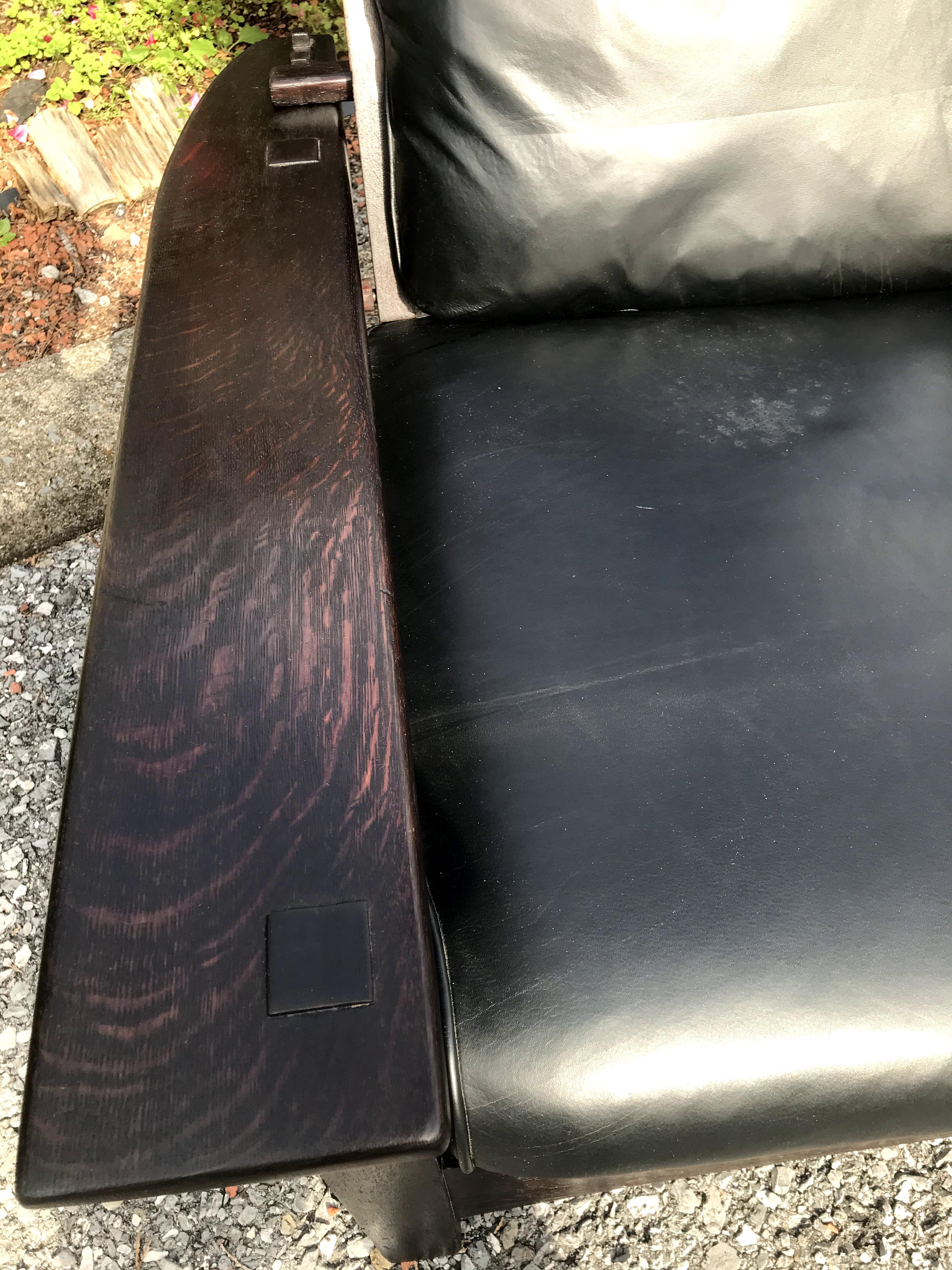 20th Century Superb Antique Morris Chair by Sikes Chair Co. For Sale