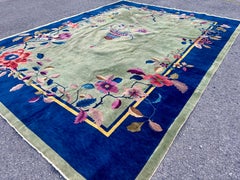 SUPERB ANTIQUE NICHOLS ART DECO Chinese rug 8.8x11.8 RR3538