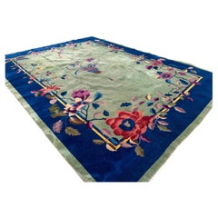 SUPERB ANTIQUE NICHOLS ART DECO Chinese rug 8.8x11.8 RR3538