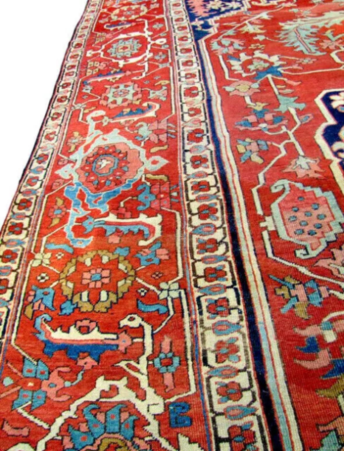 Hervorragender antiker übergroßer PERSIAN Serapi Orientteppich in Übergröße - 9'7'' x 14'11
