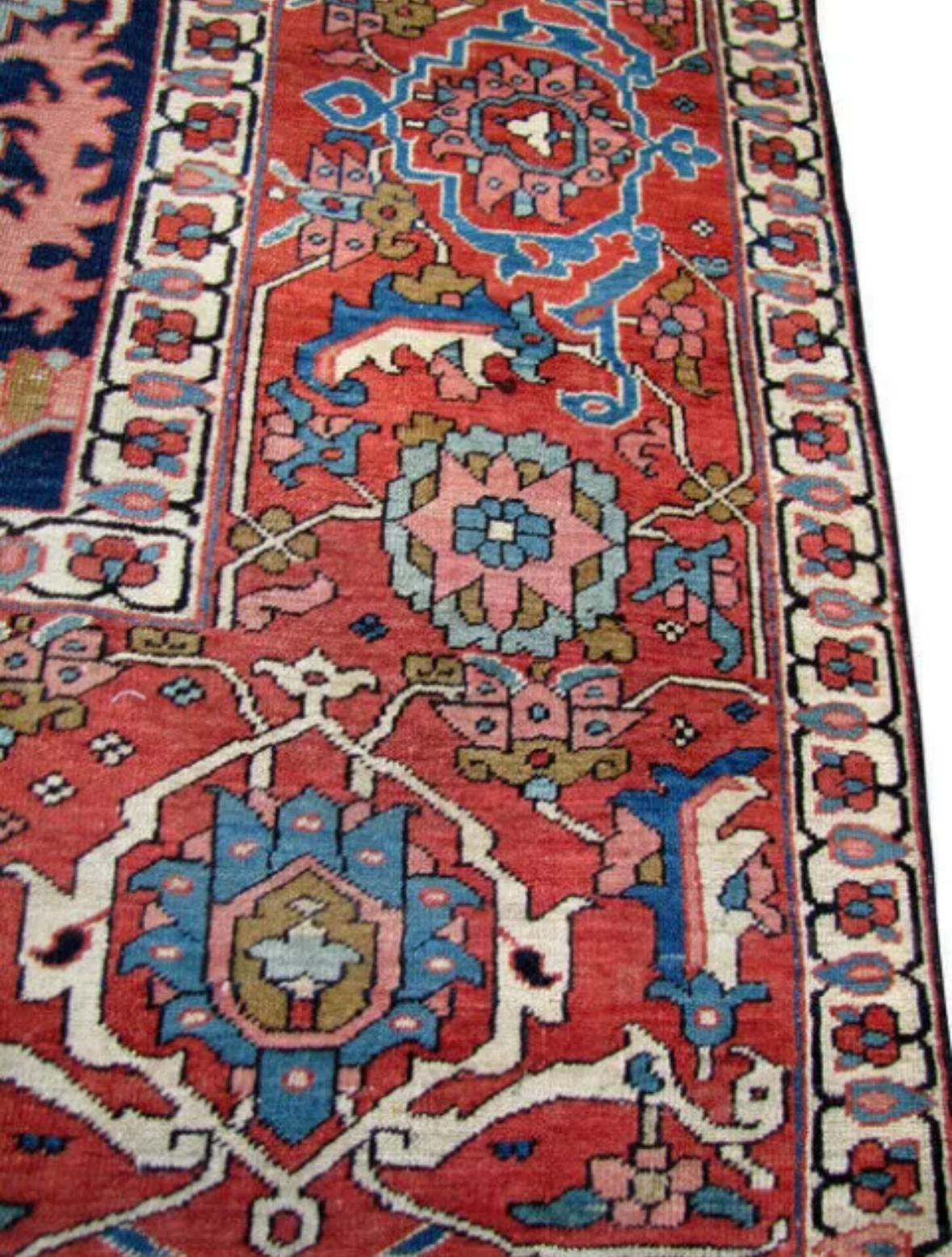Hervorragender antiker übergroßer PERSIAN Serapi Orientteppich in Übergröße - 9'7'' x 14'11