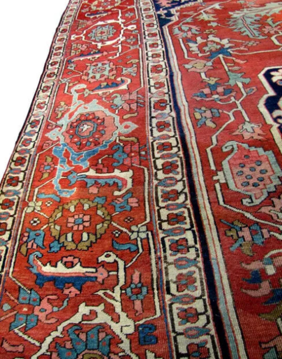 Hervorragender antiker übergroßer PERSIAN Serapi Orientteppich in Übergröße - 9'7'' x 14'11