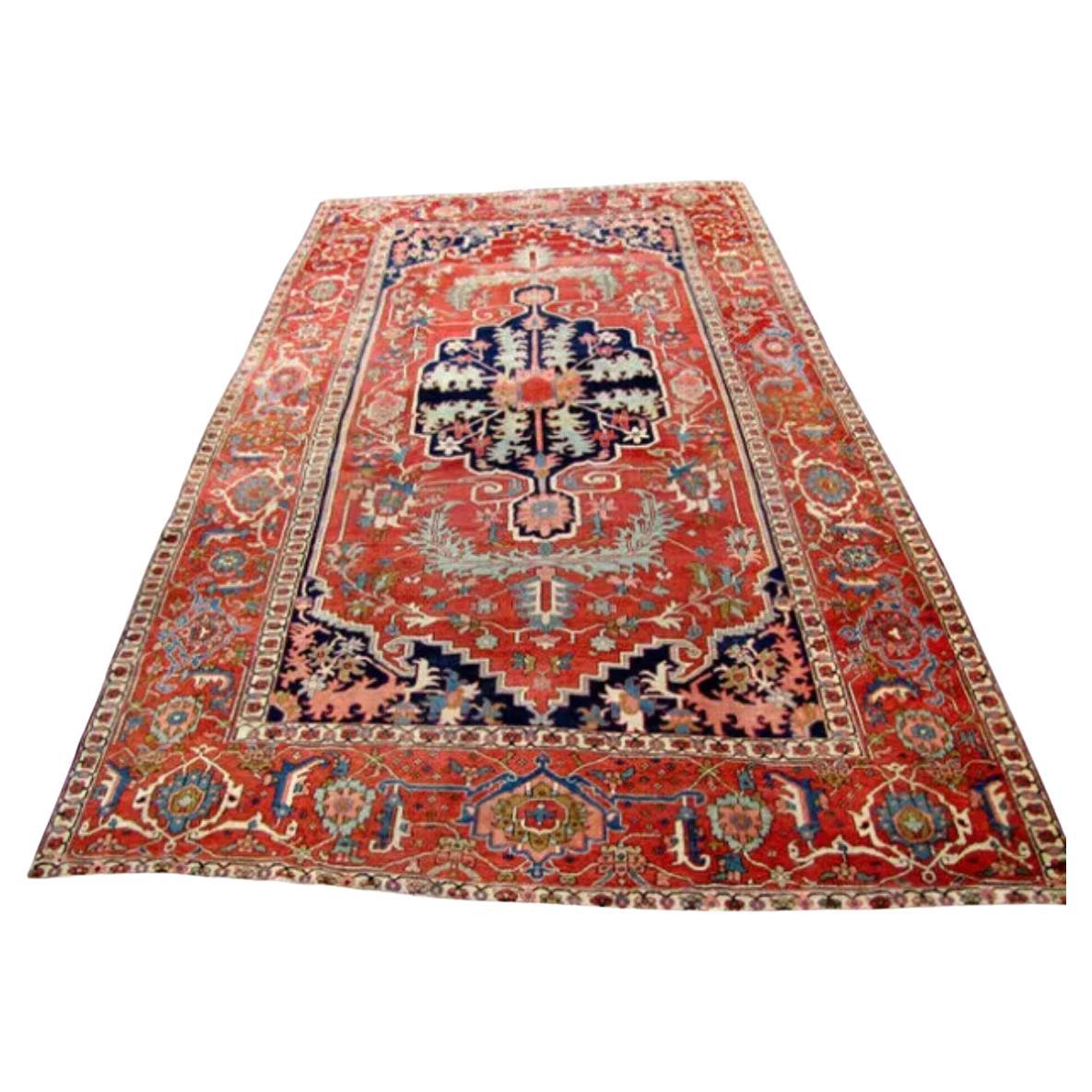 Superb Antique Oversize PERSIAN Serapi Oriental Rug - 9'7'' x 14'11"  - RR544