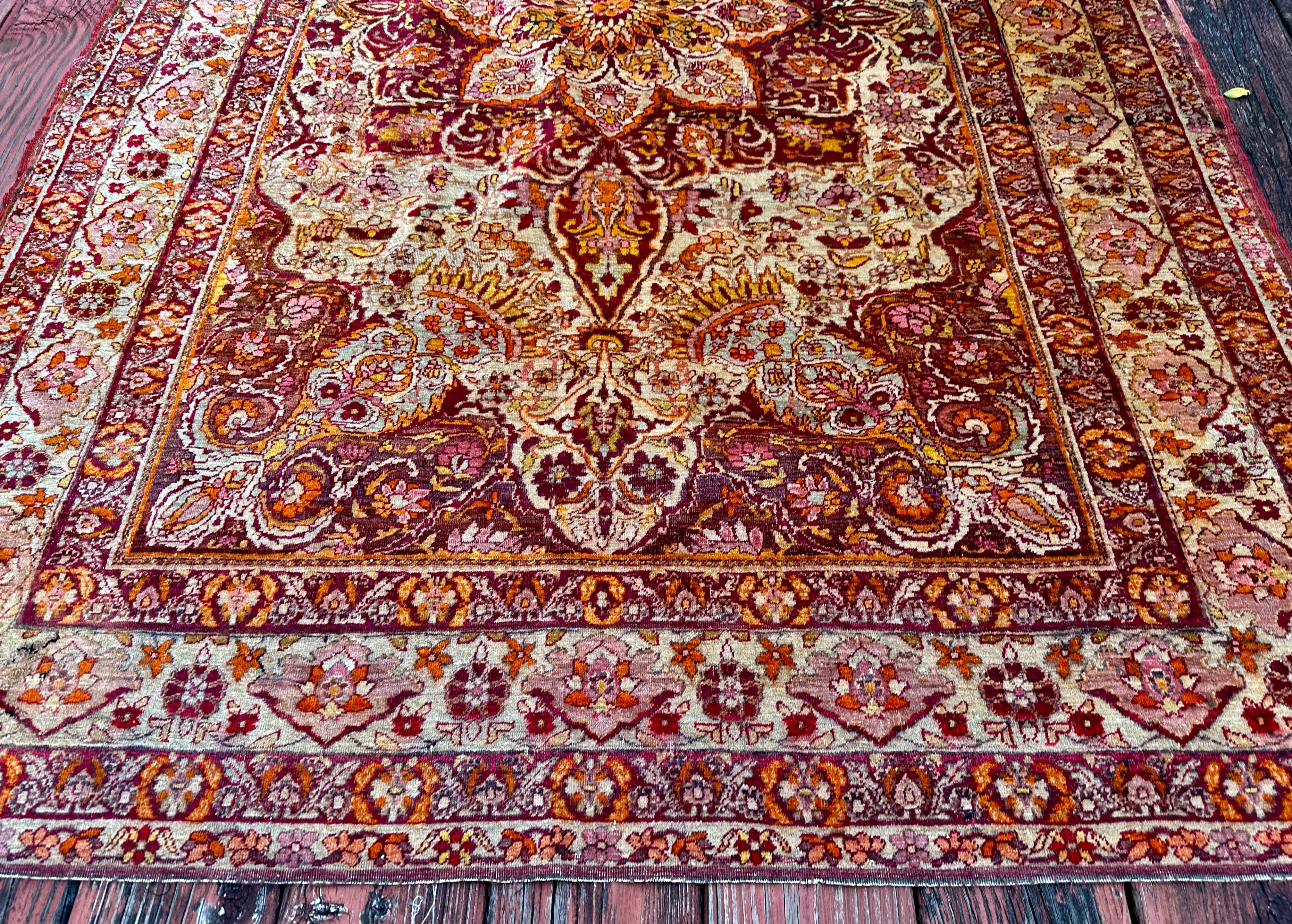 SUPERB Antique Persian Oriental Rug Yazed (Kerman) -   SALE   20% OFF  MUST SELL In Excellent Condition For Sale In Shamokin Dam, PA