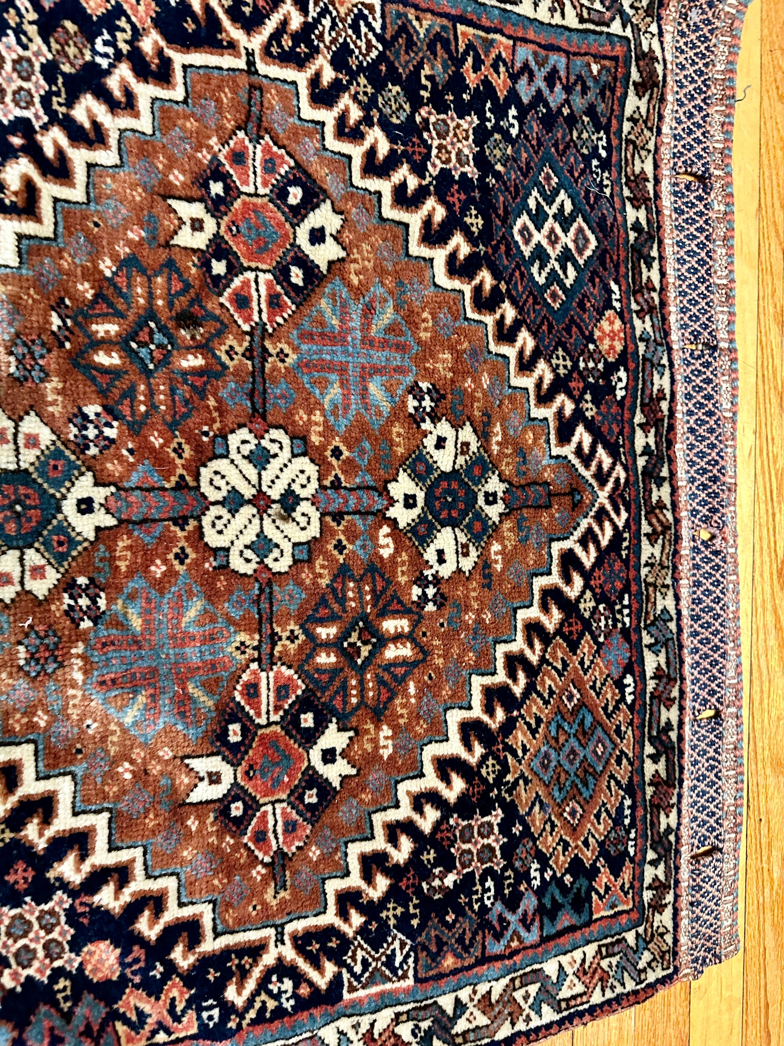 Arts and Crafts SUPERB Antique Persian Qush Gai Oriental Rug - RR743 GREAT FOR THE GERMAN MARKET For Sale
