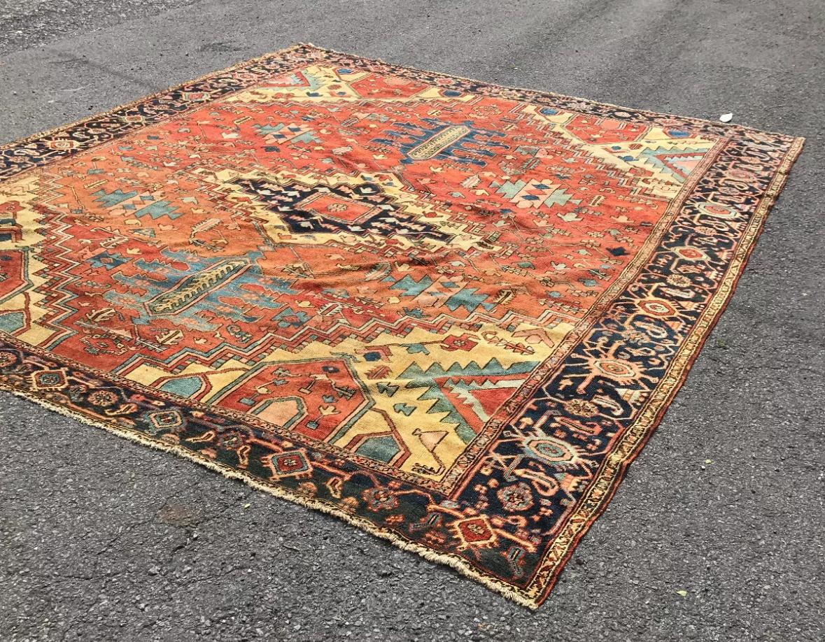 SUPERB Antique PERSIAN  Serapi Rug circa 1850 - RR3270  SALE 30%  OFF For Sale 3
