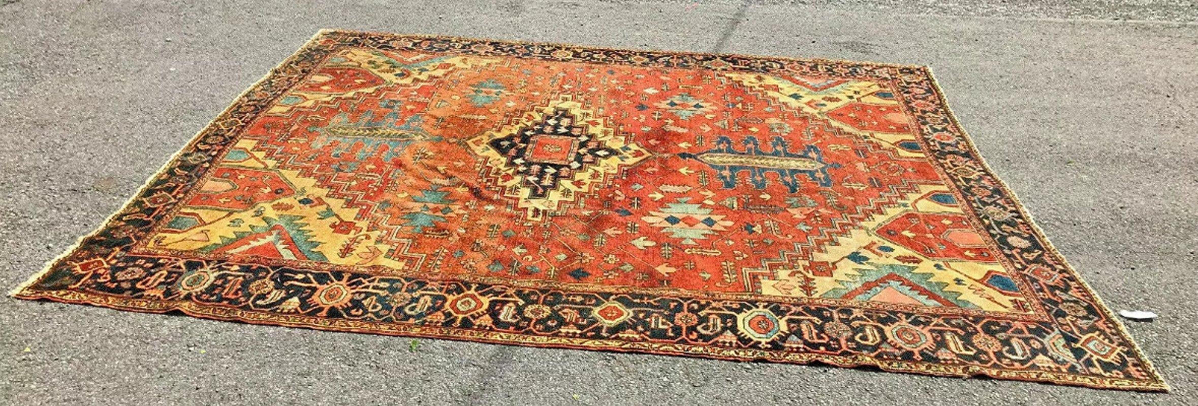 SUPERB Antique PERSIAN  Serapi Rug circa 1850 - RR3270  SALE 30%  OFF For Sale 6