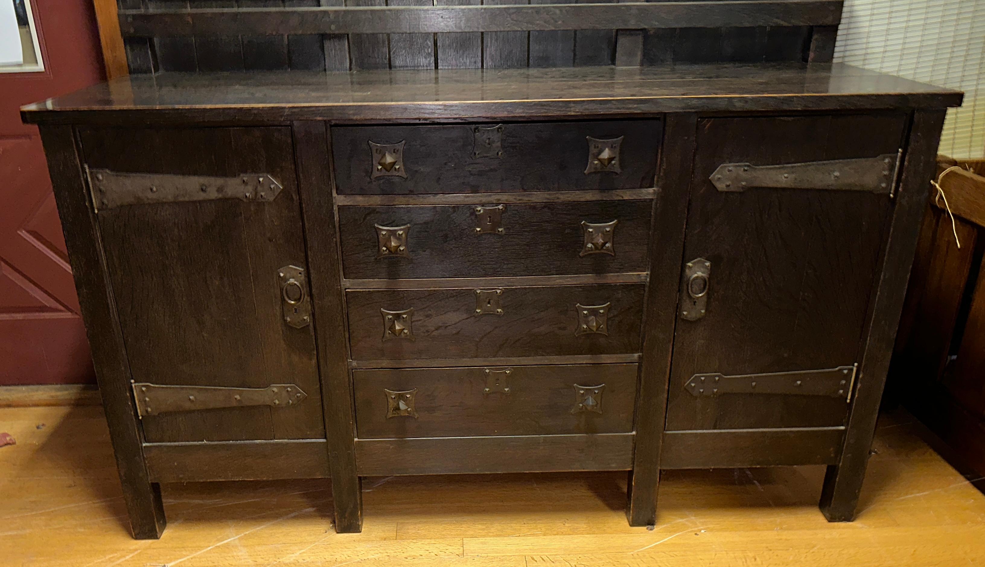 SUPERB Antique Stickley Brothers Serving Table/Small Sideboard - W7314 5