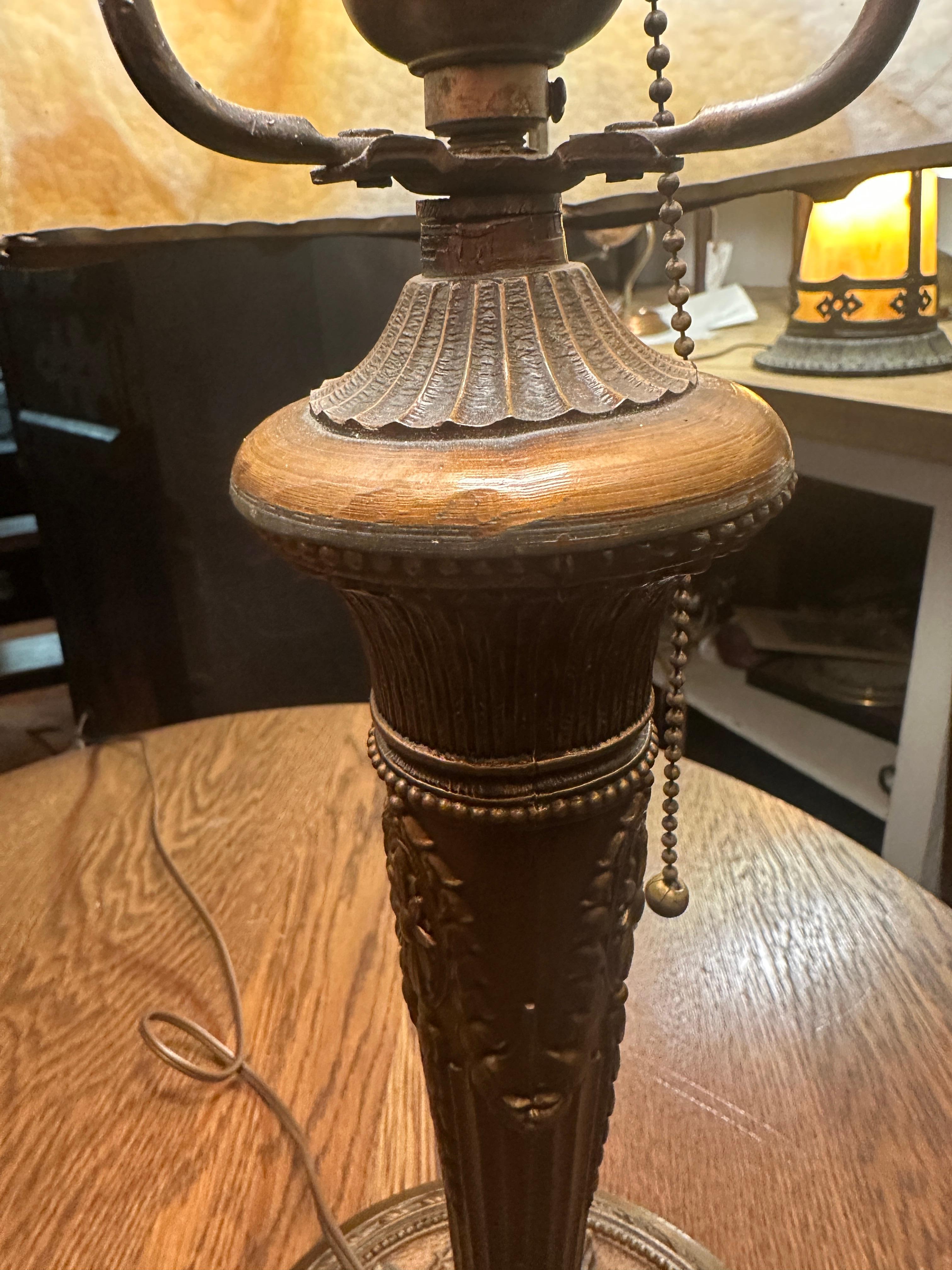 Superb Antique Table Lamp - W8340

This is a very nice decorated table lamp, most likely made by 