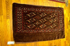 SUPERB Antique Turkmen Late 19th Century Bag Face Rug - RR3613