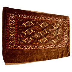 SUPERB Antique Turkmen Late 19th Century Bag Face Rug - RR3613