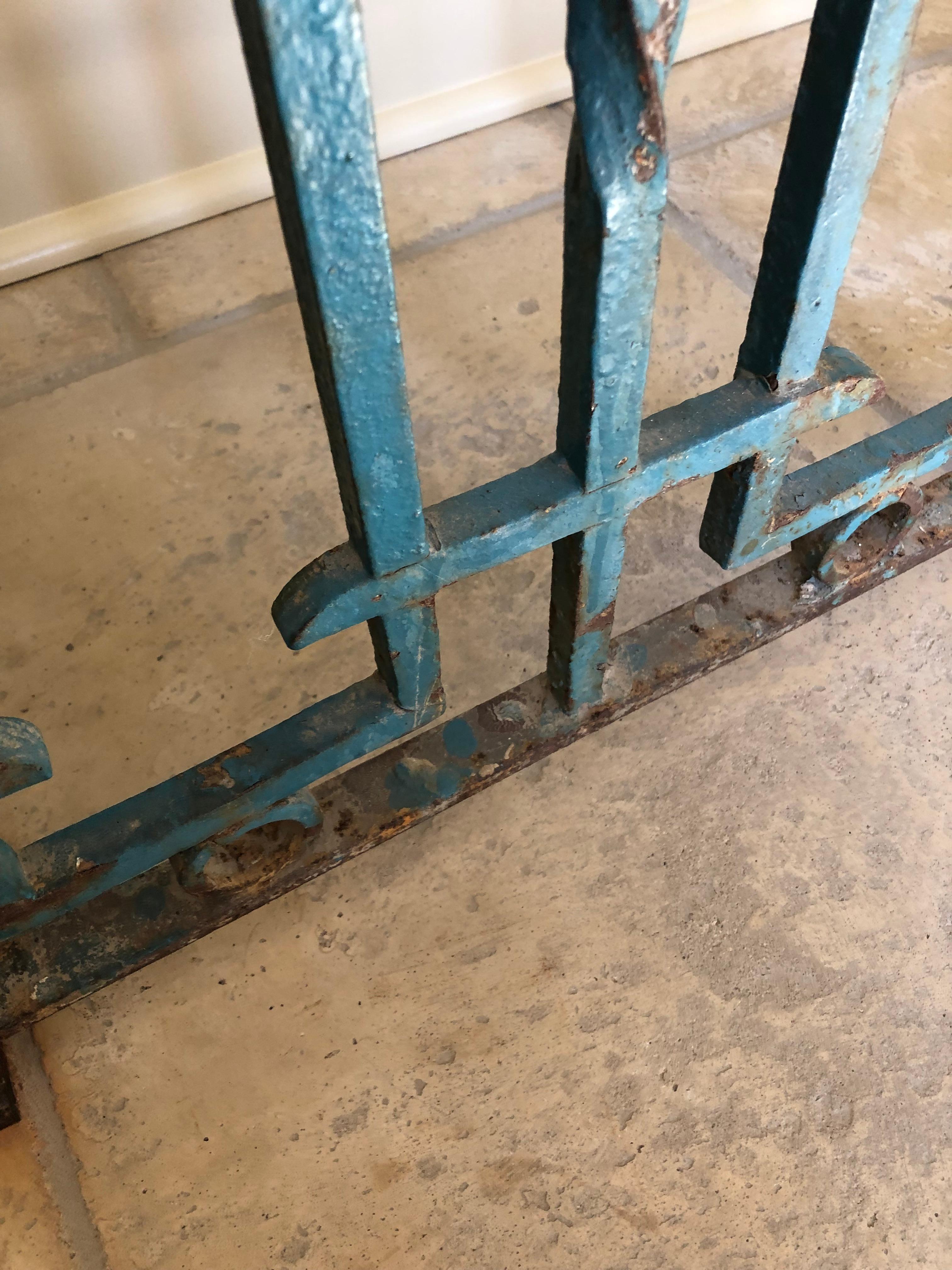 Superb Architectural Wrought Iron and Glass Console Table 4