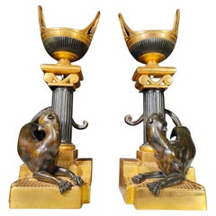 Superb Art Deco Bronzes with Panthers, 1920