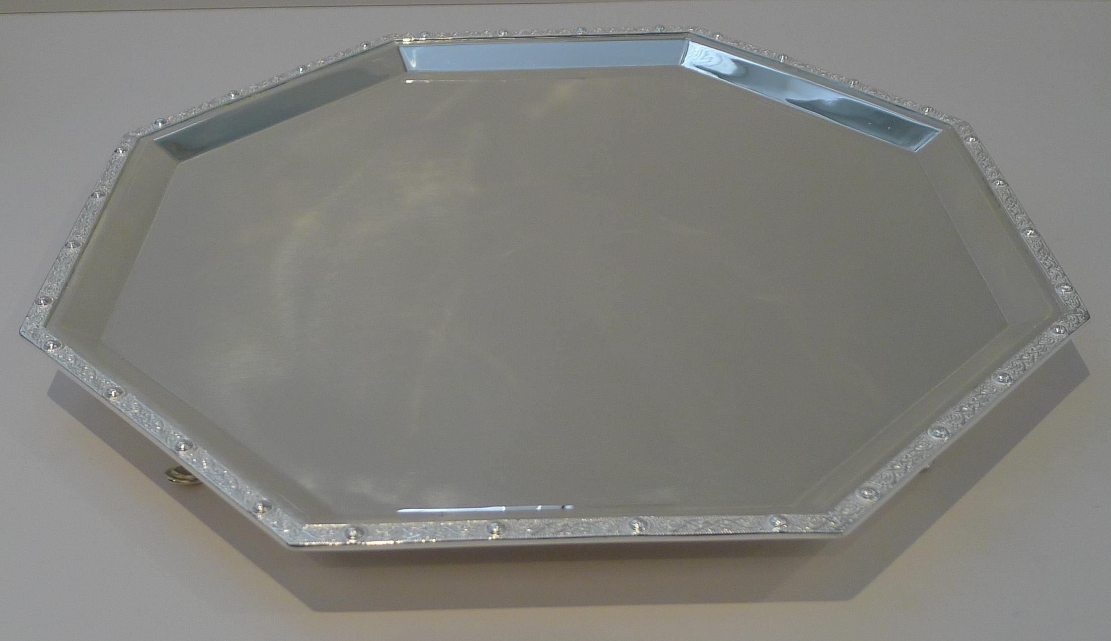 Superb Art Deco Cocktail Tray - Celtic Design by Roberts & Dore In Good Condition For Sale In Bath, GB