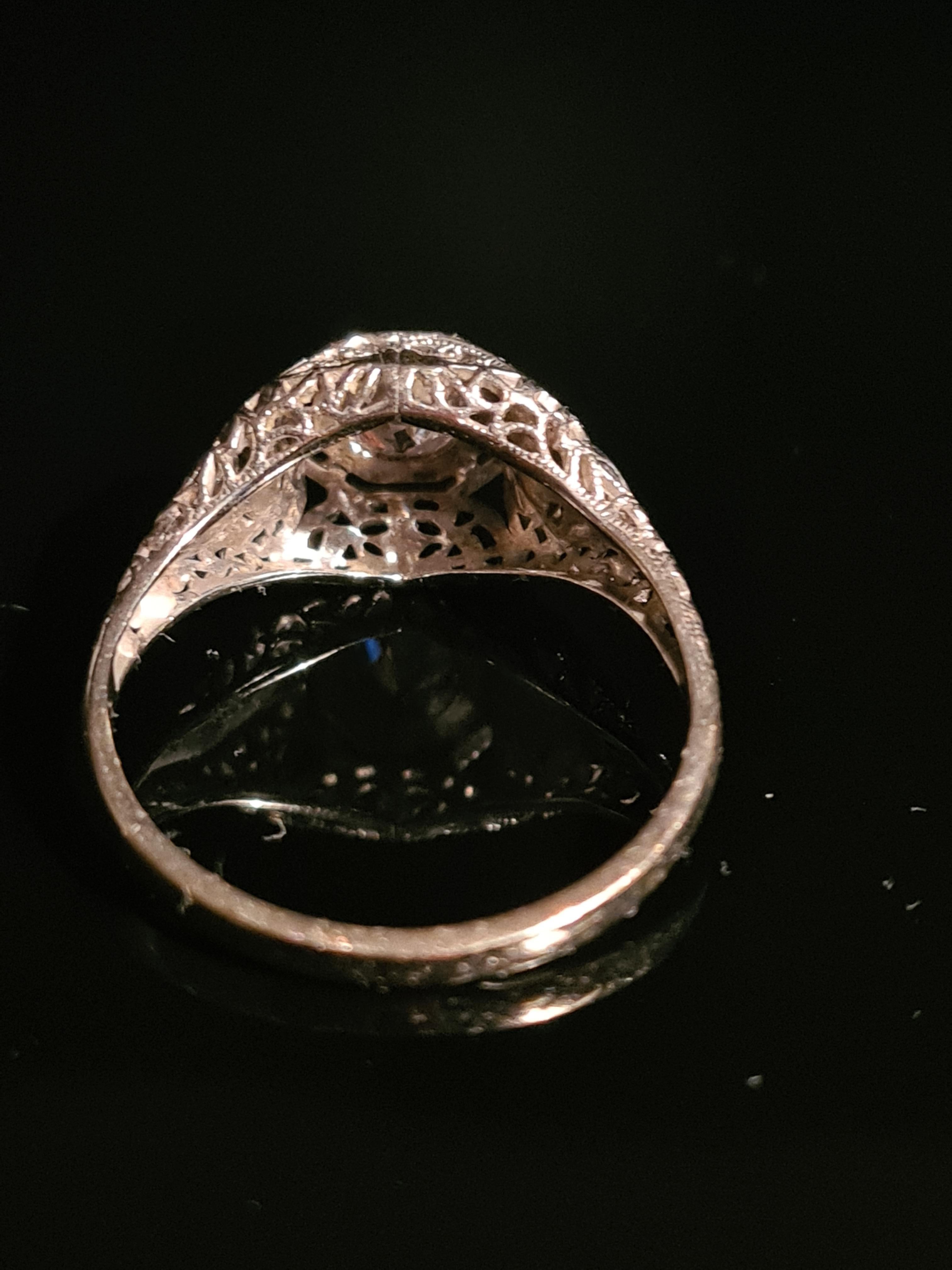 Prächtiger Art Deco Diamant-Verlobungsring 2